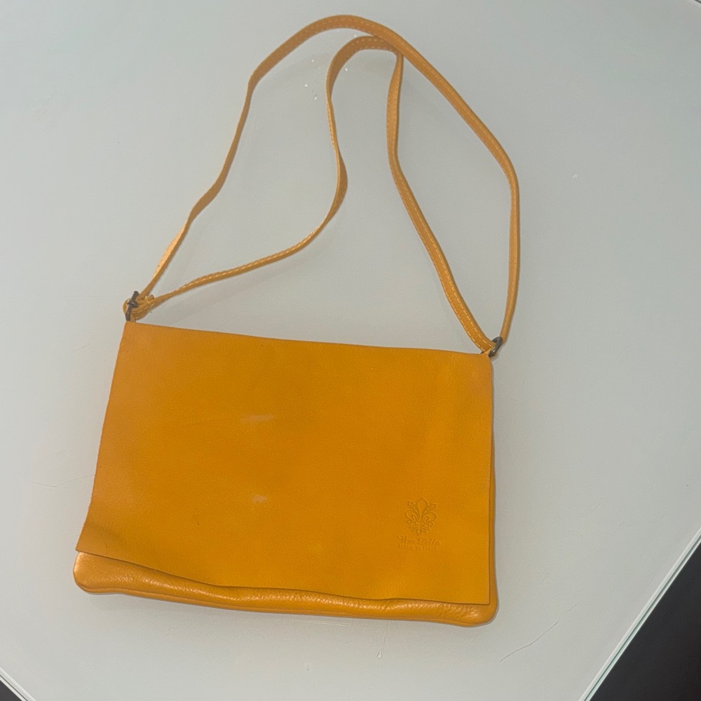 Stylish yellow Leather Shoulder Bag